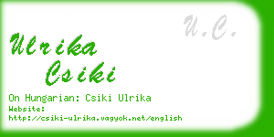 ulrika csiki business card
